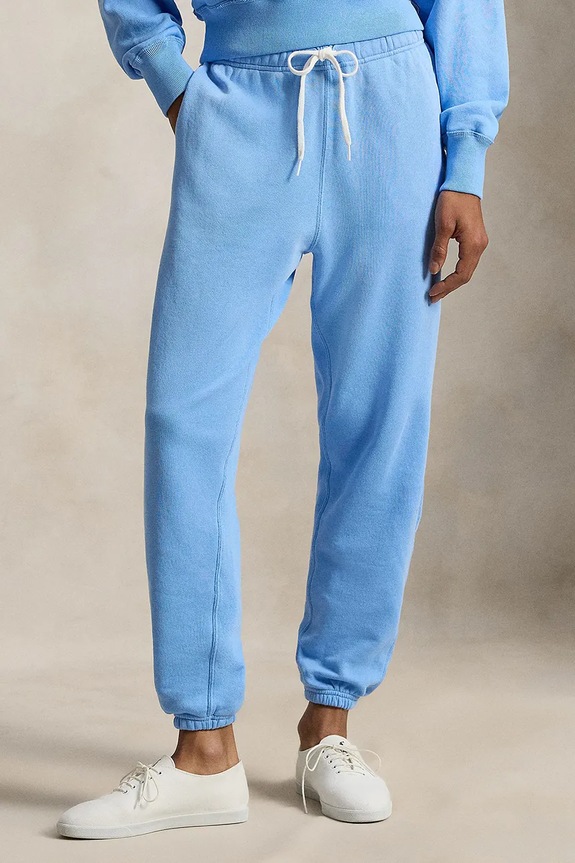 Polo Ralph Lauren tepláky bavlněné dámské hladký modrá 211971694