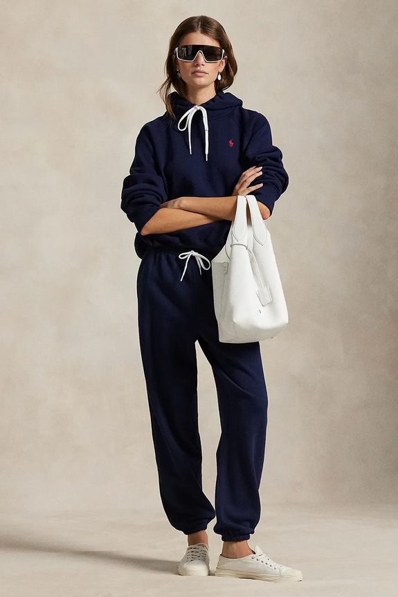 Oblečení Polo Ralph Lauren tepláky s bavlnou dámské 211971694 námořnická modř