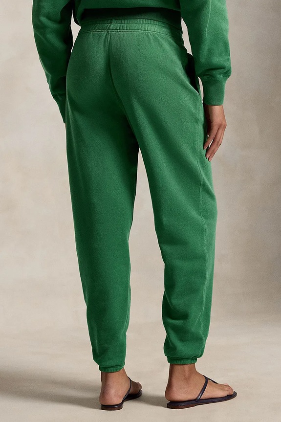 Polo Ralph Lauren spodnie dresowe z bawełną damskie 211971694 zielony SS26