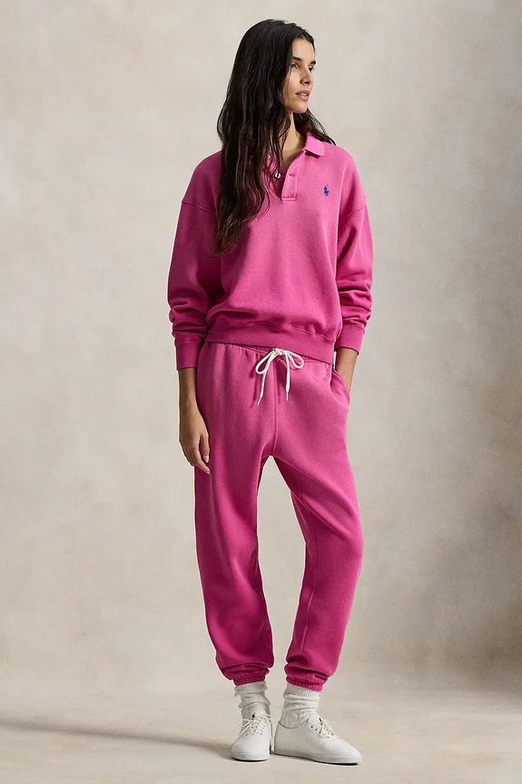 Odzież Polo Ralph Lauren spodnie dresowe damskie 211971700 różowy