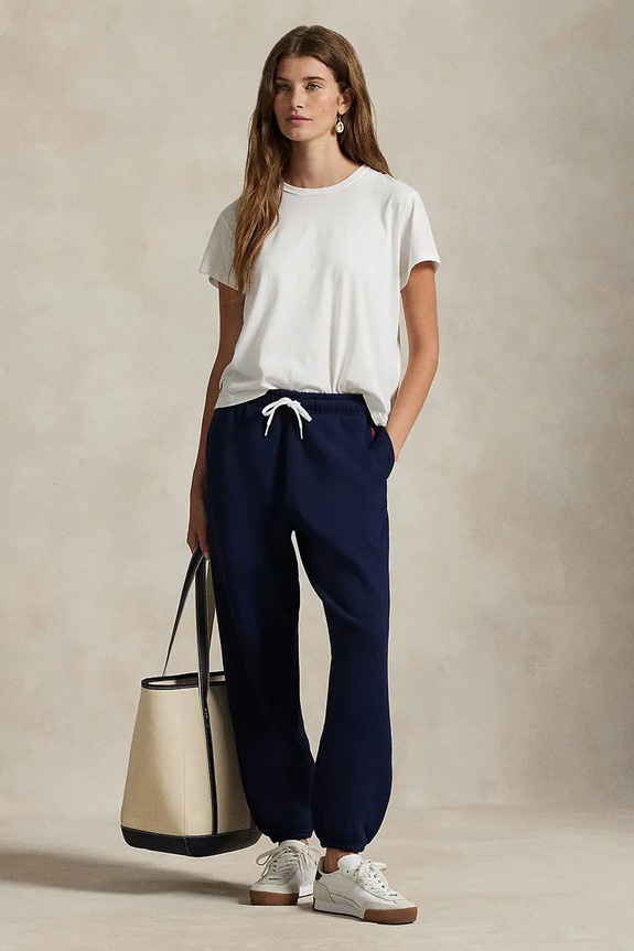 Odzież Polo Ralph Lauren spodnie dresowe damskie 211971700 granatowy