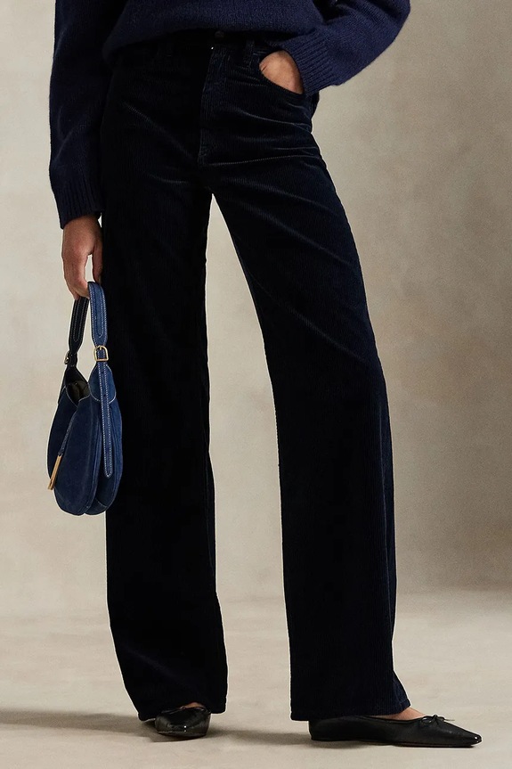 Polo Ralph Lauren kordbársony nadrág szövet sötétkék 211A87463