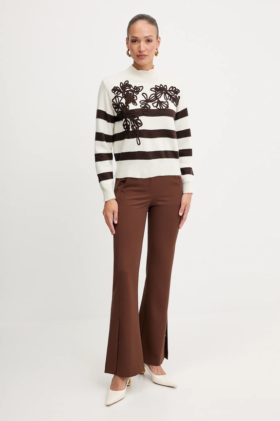 Nohavice Patrizia Pepe 8P0754.A623 hnedá AW25