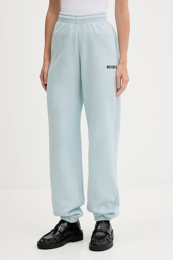 Rotate pantaloni de trening din bumbac uni albastru 114378184