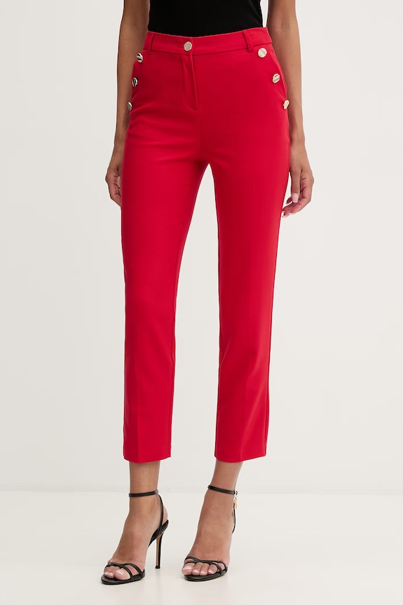 Morgan nohavice slim fit dámske červená 251.PKY.F