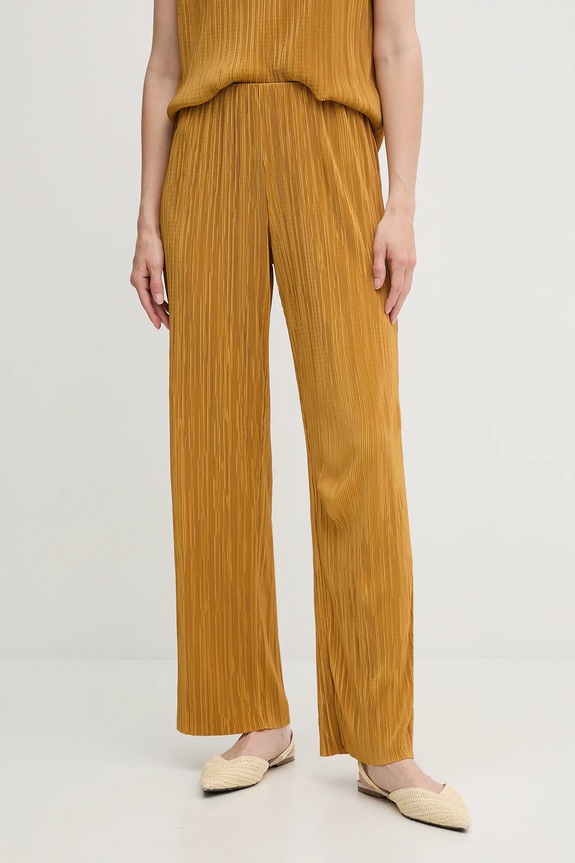 Calvin Klein pantaloni de loungewear de damă drept galben LV044A200G