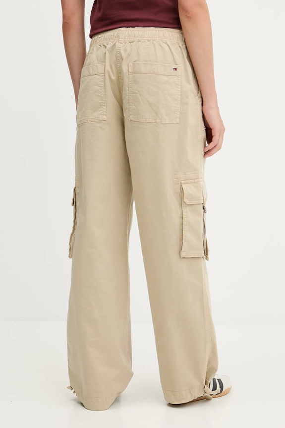 Odzież Tommy Jeans spodnie DW0DW20995 beżowy