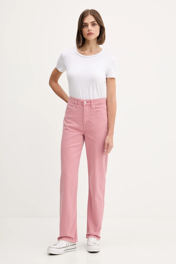 Tommy Jeans jeansy DW0DW20997 różowy AW25