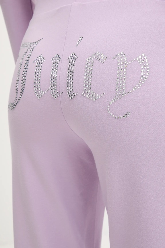 Juicy Couture spodnie dresowe JERSEY APOLLO PANT fioletowy JCWBJ125311