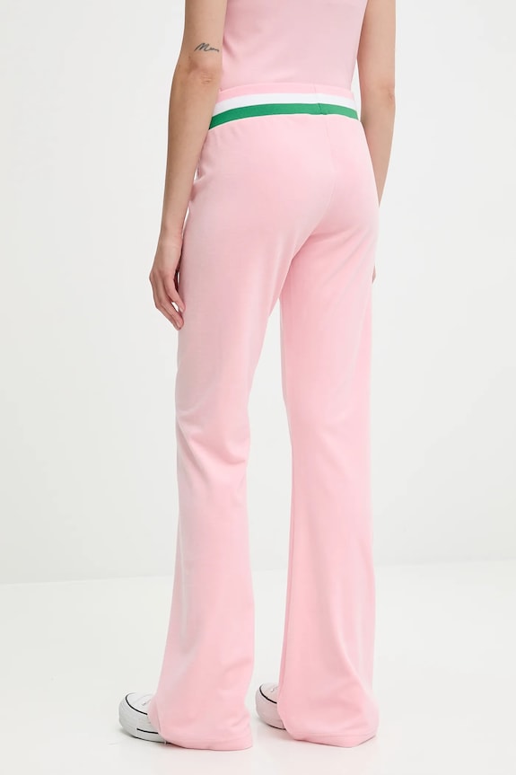 Oblečenie Velúrové tepláky Juicy Couture CHRISTINE STRIPE LOW RISE JCWBJ225352 ružová