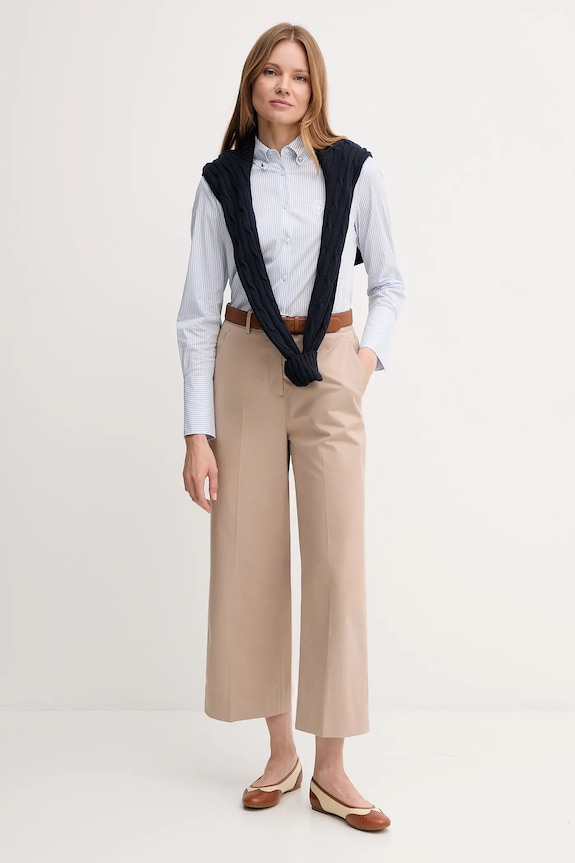 Tommy Hilfiger spodnie WW0WW45791 beżowy AW25
