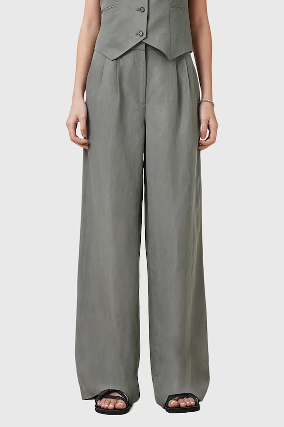 Kalhoty AllSaints AVERIE W045QC šedá AW25