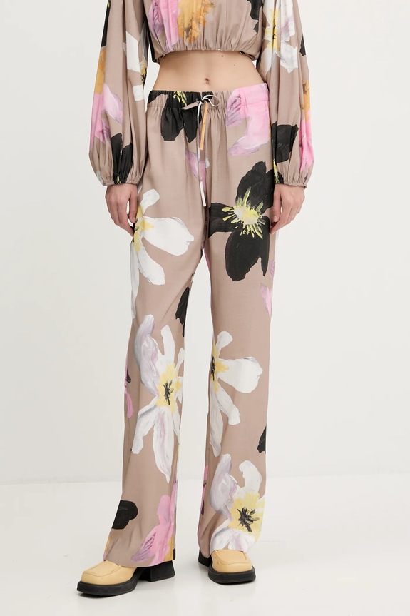 Stine Goya pantaloni drept bej SG.PF25.P009.2070