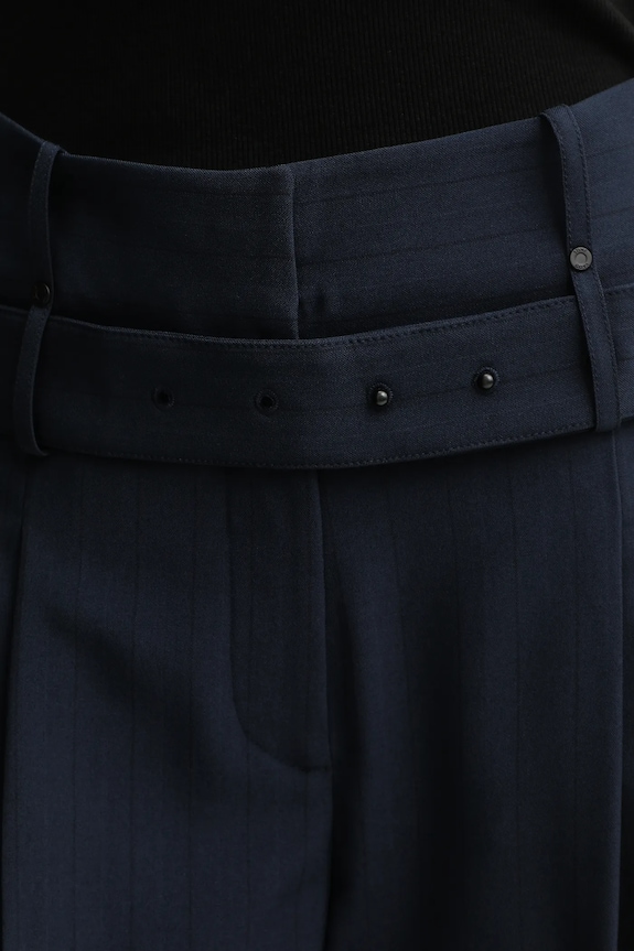 Stine Goya pantaloni 0 bleumarin SG.AW25.P113.2435