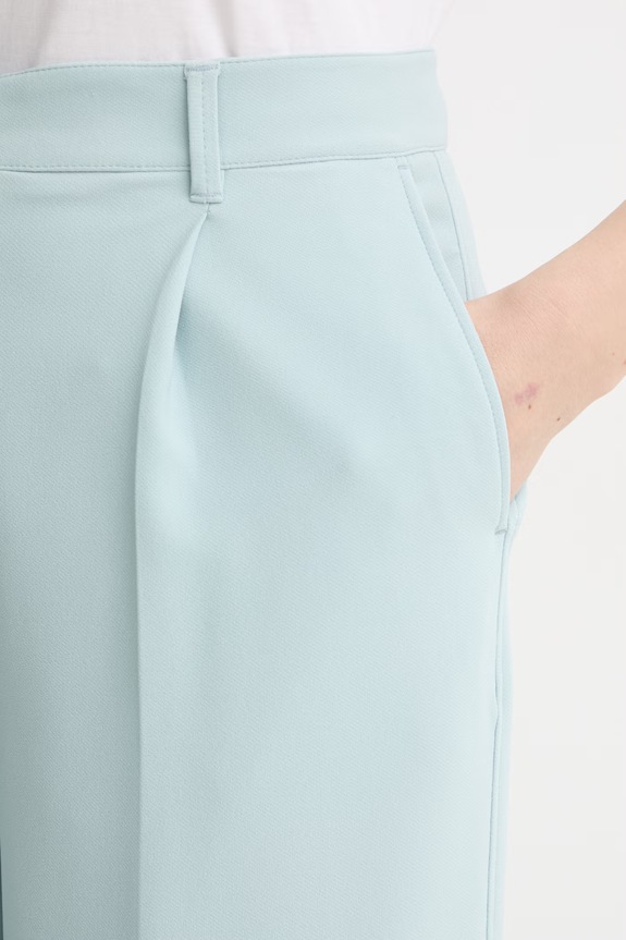 BOSS Orange брюки wide leg женские C_Tiwi2 голубой 50545580