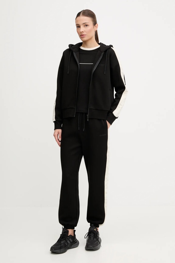 Guess spodnie dresowe dziecięce MARYELLA V5YB02.KB3P2 czarny AW25