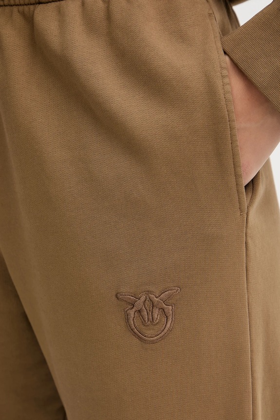 Pinko pantaloni de trening din bumbac maro 105508.A2RB