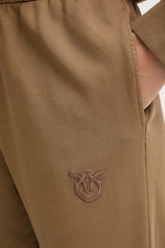 Pinko pantaloni de trening din bumbac maro 105508.A2RB