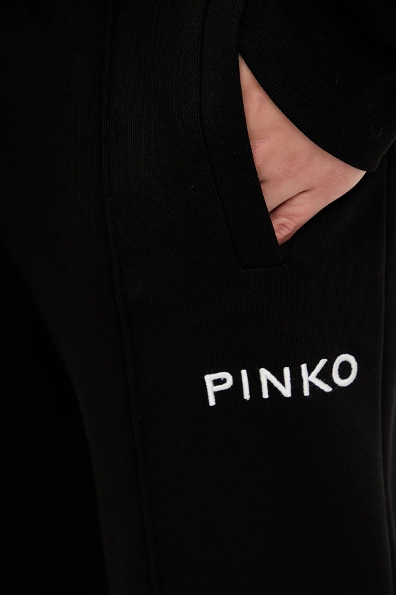 Pinko spodnie dresowe bawełniane czarny 105724.A2UR