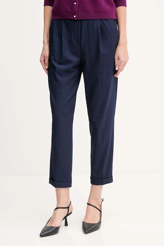 United Colors of Benetton pantaloni pentru femei panza bleumarin 4962DF079