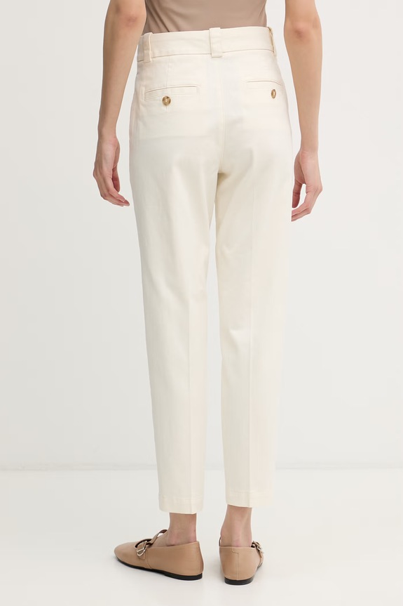 Oblečenie United Colors of Benetton nohavice slim fit dámske 4FRXDF096 béžová