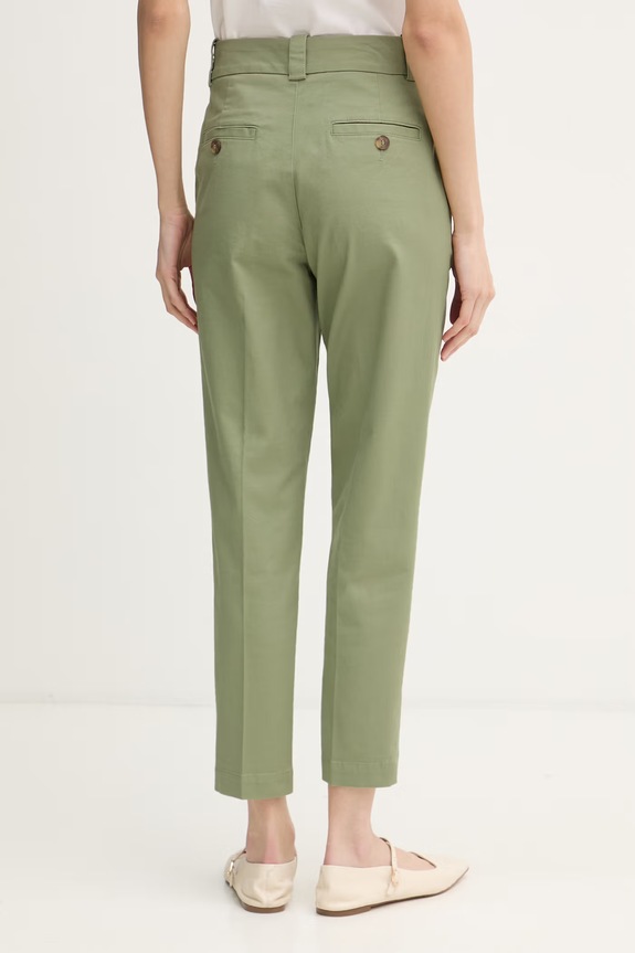 Oblečenie United Colors of Benetton nohavice slim fit dámske 4FRXDF096 zelená