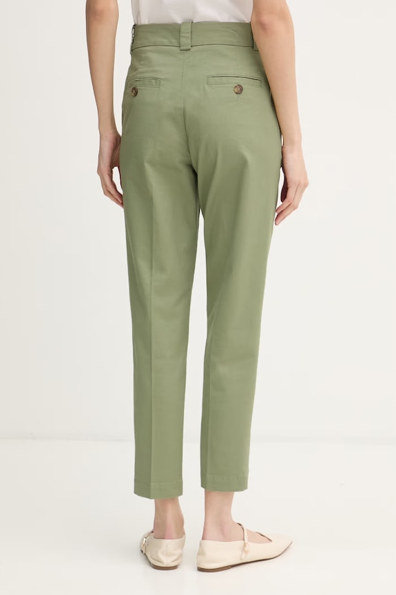 Oblečenie United Colors of Benetton nohavice slim fit dámske 4FRXDF096 zelená