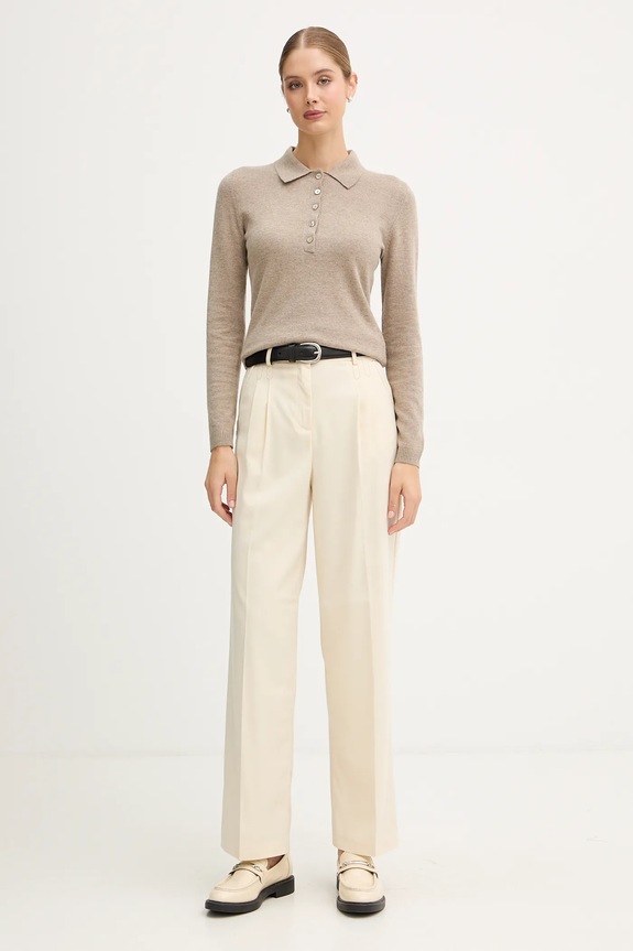 United Colors of Benetton pantaloni 4YVXDF09R bej AW25