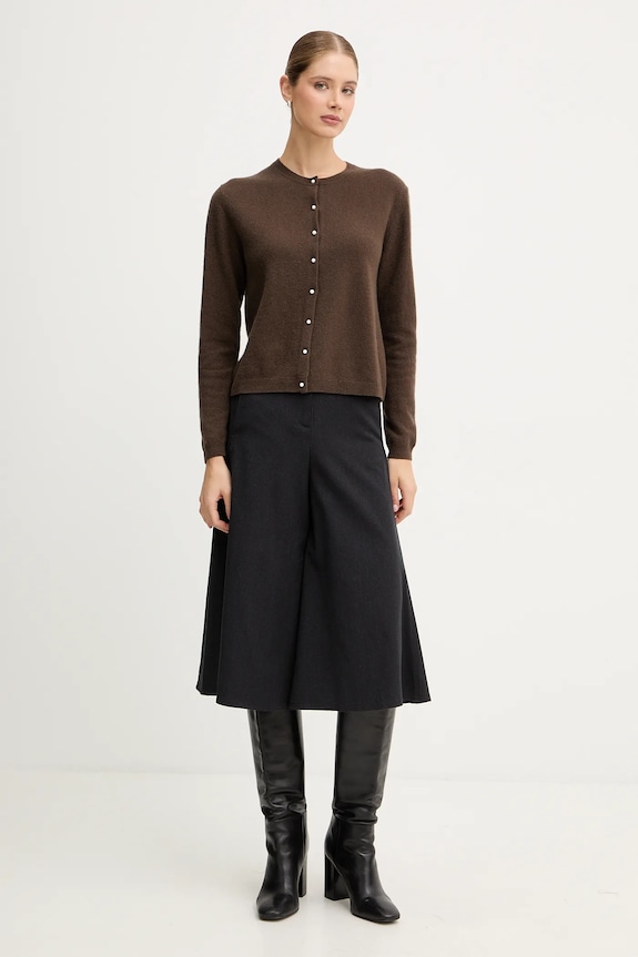 Hlače s primjesom vune United Colors of Benetton 4YVXDF0A9 siva AW25