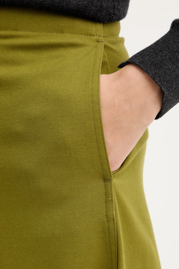 United Colors of Benetton pantaloni din lână verde 4YVXDF0A9