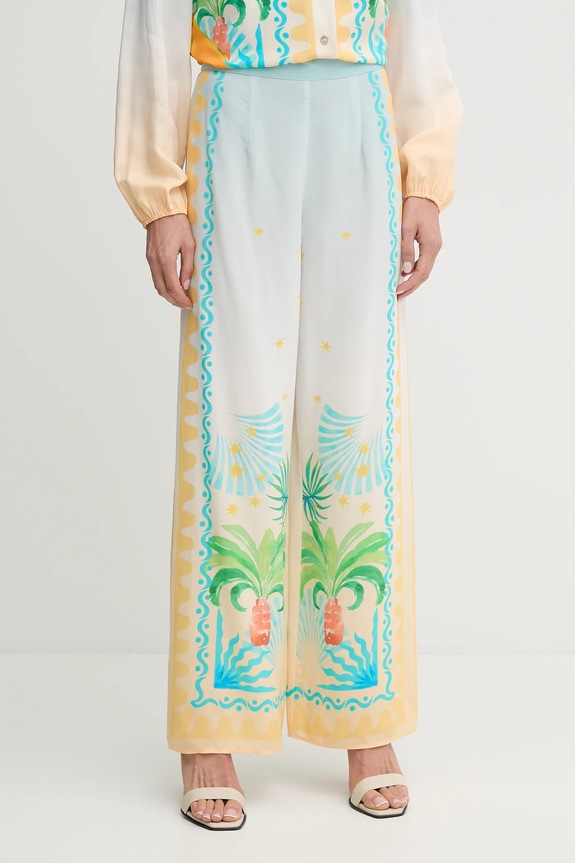Never Fully Dressed pantaloni Elissa cu modele albastru NFDTR497