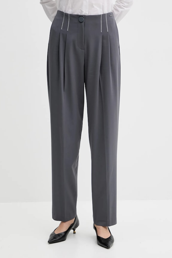 Kalhoty Armani Exchange high šedá XW000657.AF16145