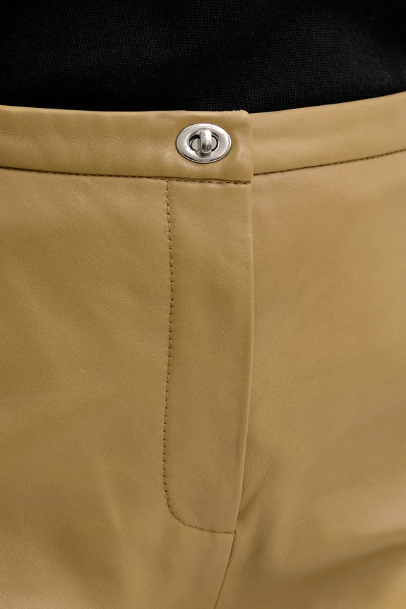 Stand Studio pantaloni in pelle Rowena verde 66529.7870