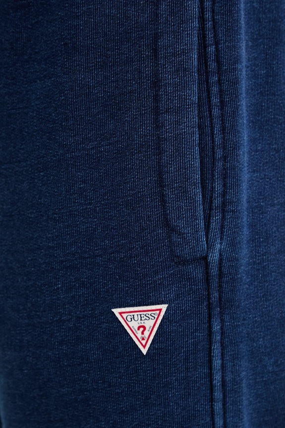 Guess Jeans spodnie dresowe bawełniane granatowy W5YB65.KCXQ1