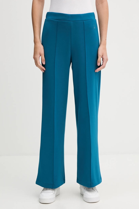 United Colors of Benetton pantaloni de trening tricotaj turcoaz 3Y2F3F04K