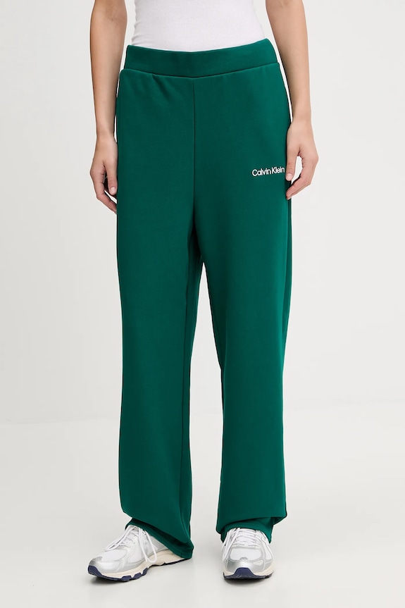 Calvin Klein Performance pantaloni tuta maglia verde LVGWF5P627