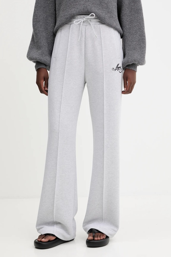 MSGM pamut melegítőnadrág dzsörzé szürke 3941MDP71.257793