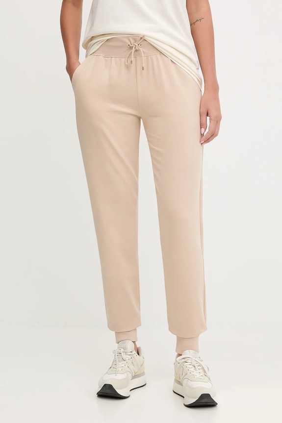 EA7 Emporio Armani pantaloni de trening tricotaj bej AF13135.7W000461