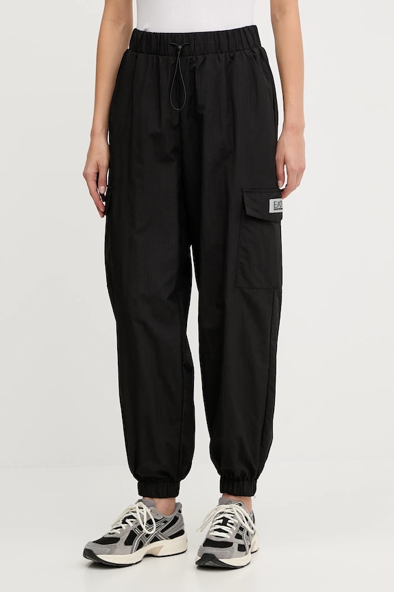 Tepláky EA7 Emporio Armani nášivka čierna AF16217.7W000410