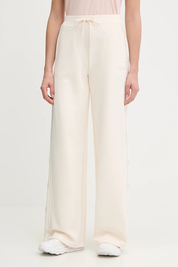 Tepláky Guess OCTAVIA pletenina béžová V5BB12.KCX22
