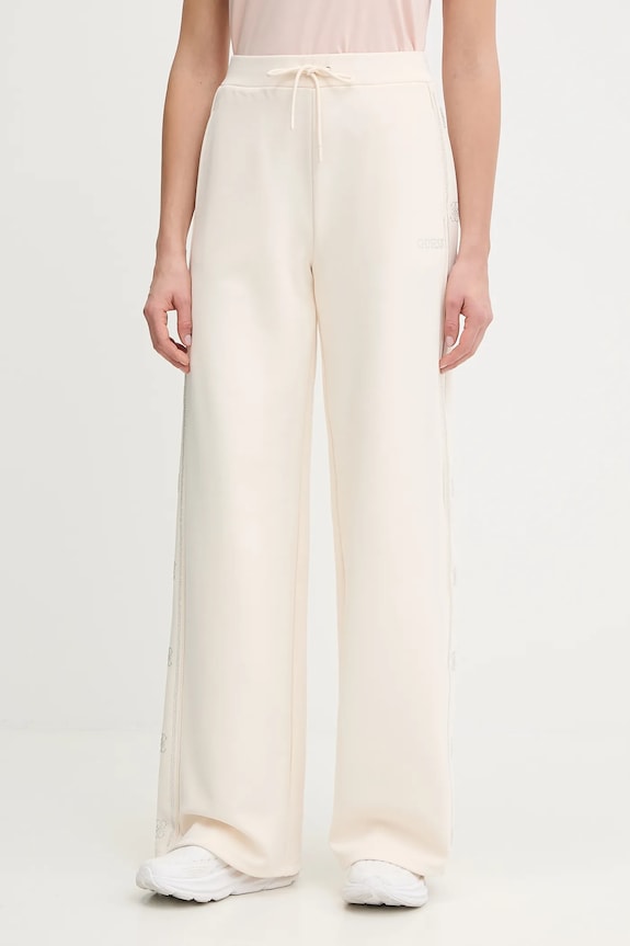 Tepláky Guess OCTAVIA pletenina béžová V5BB12.KCX22