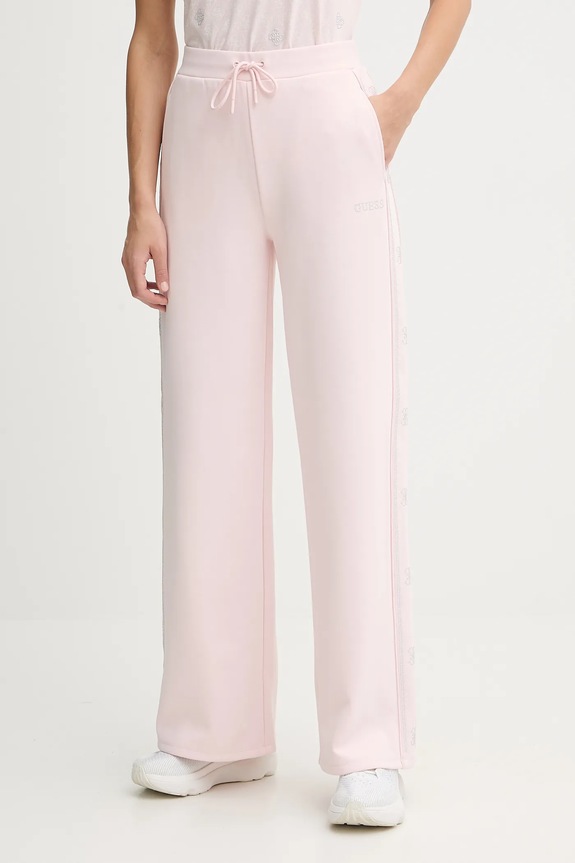Tepláky Guess OCTAVIA pletenina ružová V5BB12.KCX22