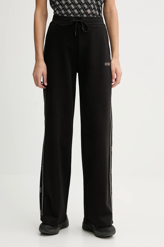 Tepláky Guess OCTAVIA pletenina čierna V5BB12.KCX22