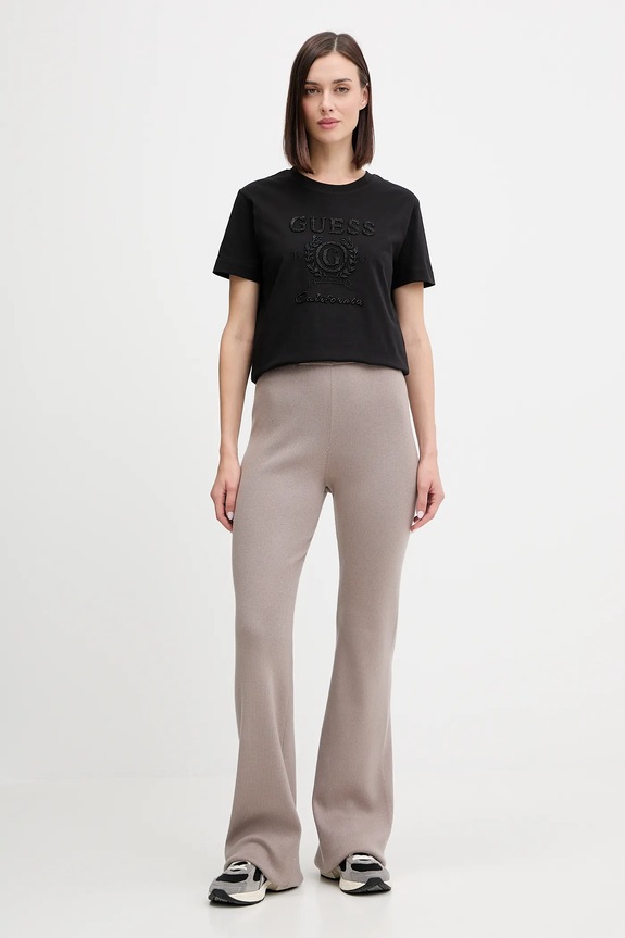 Guess pantaloni din lână FLAMINIA V5BB08.Z3JD2 bej AW25