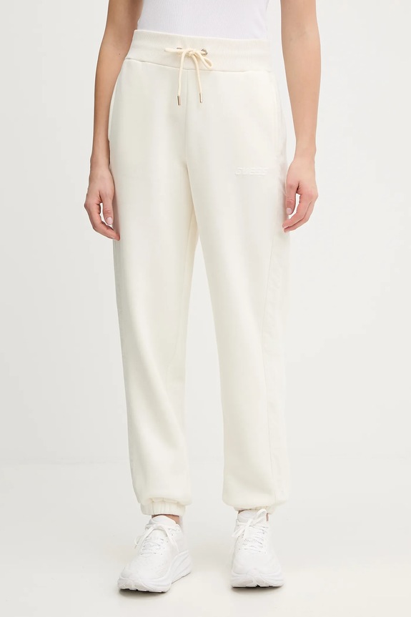 Tepláky Guess AELIA nášivka béžová V5BB10.KB681