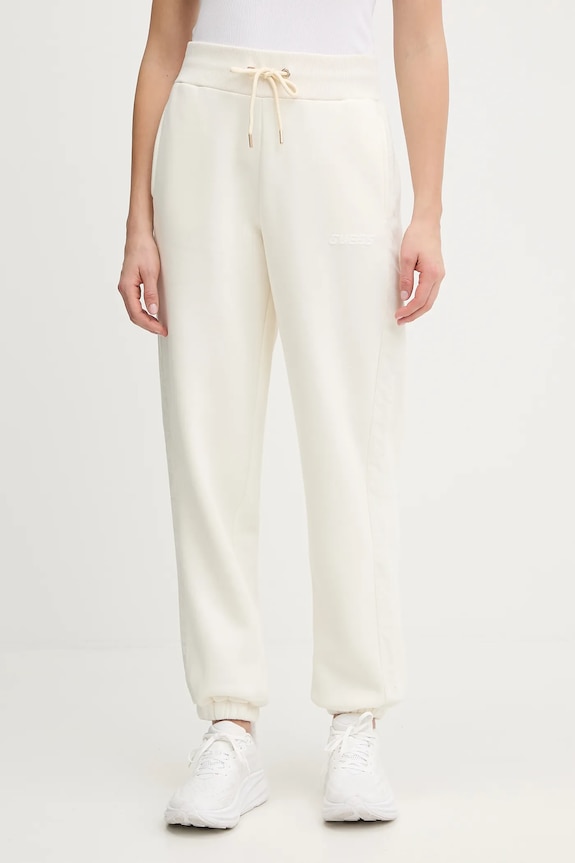 Tepláky Guess AELIA nášivka béžová V5BB10.KB681