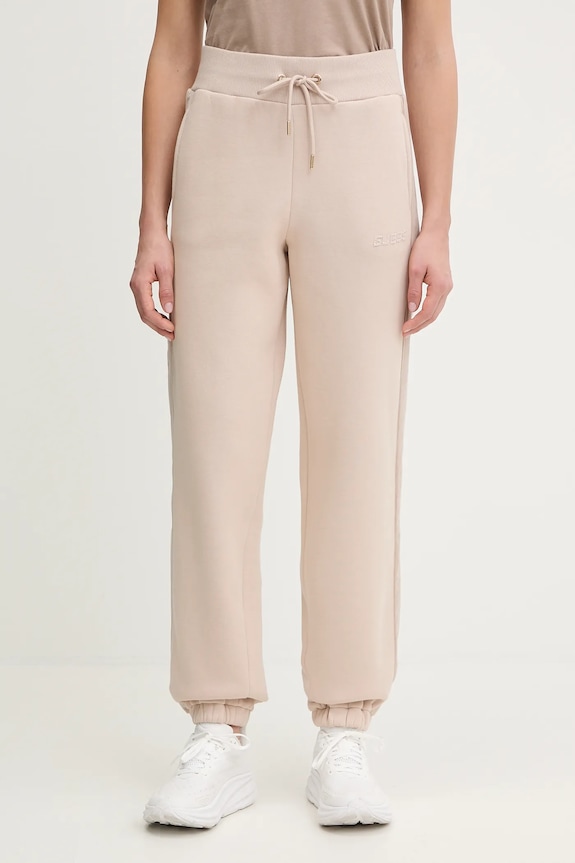 Tepláky Guess AELIA nášivka béžová V5BB10.KB681