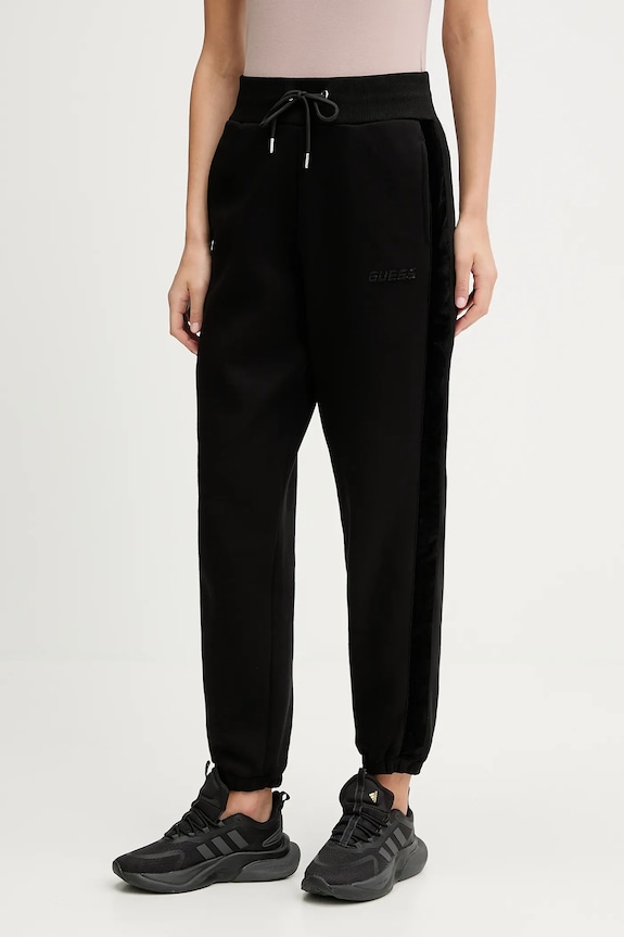 Tepláky Guess AELIA nášivka čierna V5BB10.KB681