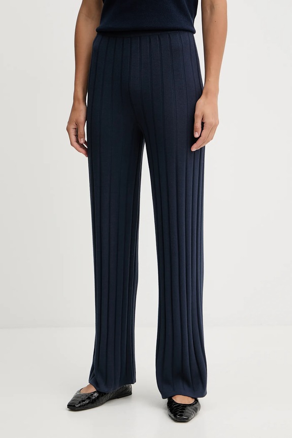 MM by Max Mara pantaloni de trening TEMA tricotaj bleumarin 2526336017600