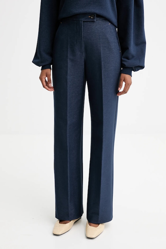 MM by Max Mara pantaloni ULIVO drept bleumarin 2526786027600